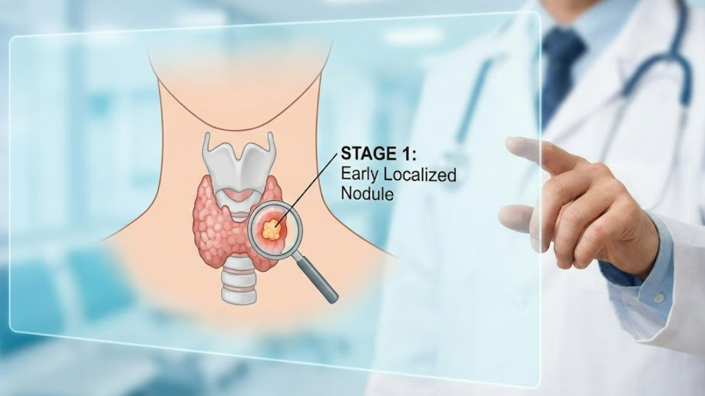 Early stage of thyroid cancer